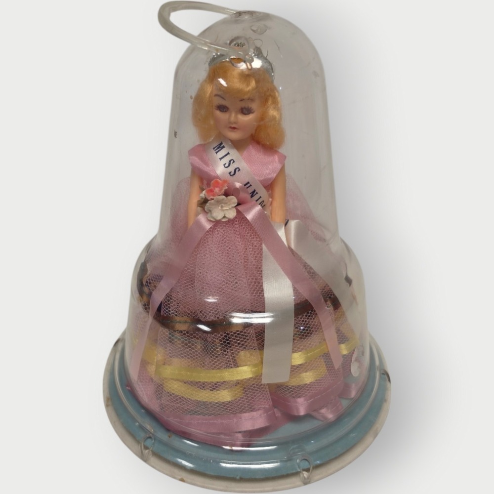 Vintage Miss Union Maid Doll AFL-CIO Union Label Trades Council Display Dome